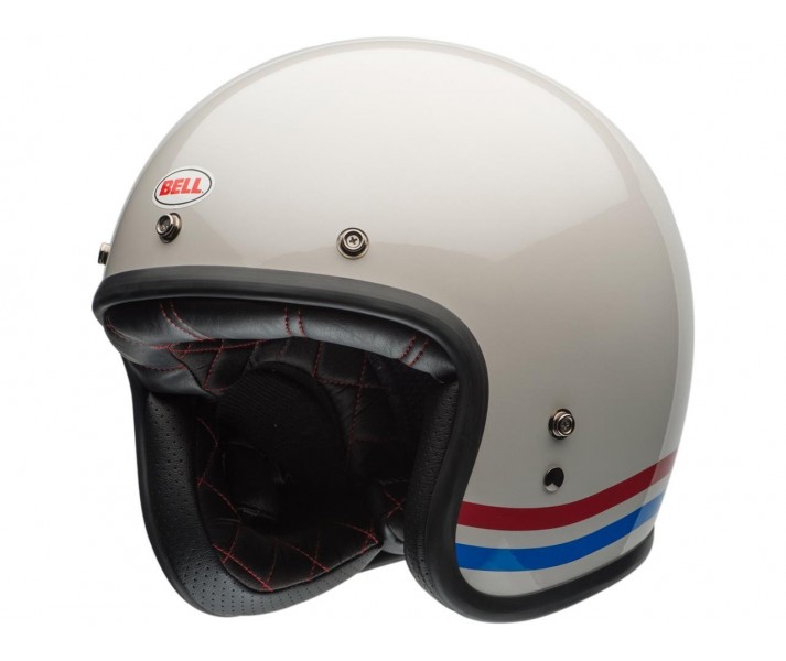 Casco Bell Custom 5X Stripes Blanco Perla |800002920268|