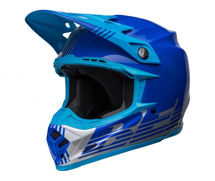 Casco Bell Moto-9 Louver Gris Azul |800002470768| - Fabregues Motos