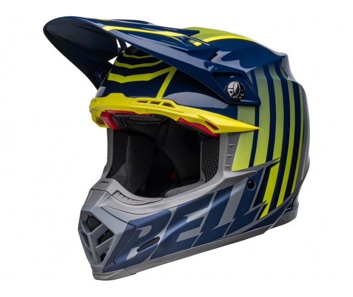 Casco Bell Moto-9S Flex Sprint Azul Amarillo |800002571568|