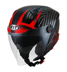 Casco Kyt D-City Lucent Negro Rojo |1021210403|