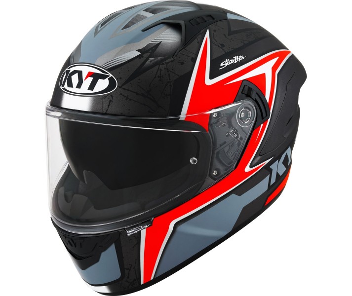 Casco Kyt Nf-R Mindset Antracita Rojo Mate |1020630403|