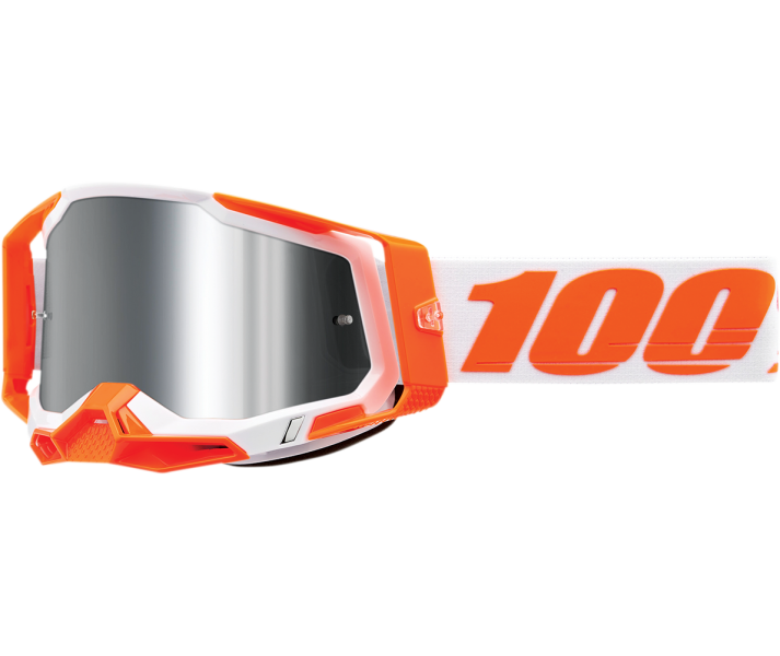 Máscara 100% Racecraft 2 Blanco Naranja Plata |26013215|