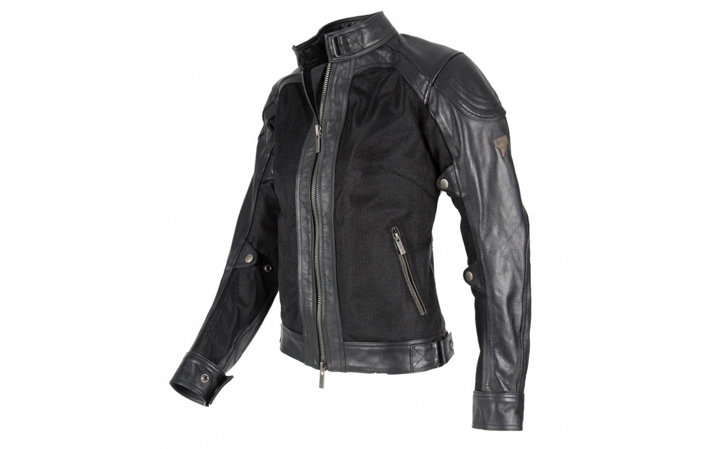chaqueta moto hombre verano de piel perforada By City street cool con  protecciones color negro Tallas Ropa S