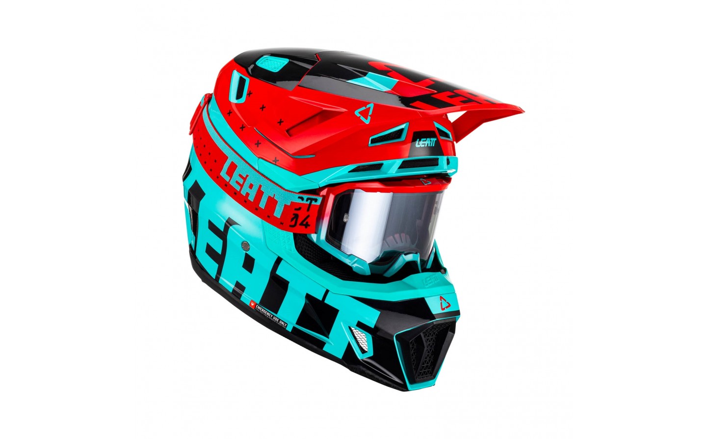 Casco de motocross infantil Leatt 3.5 V22 rojo