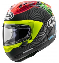 Casco Arai Rx-7V Evo Tatsuki Negro Amarillo Flúor Rojo |8006687001|