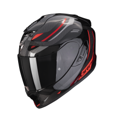 Casco Scorpion Exo-1400 Evo Carbon Air Kydra Negro Rojo |114-405-24|