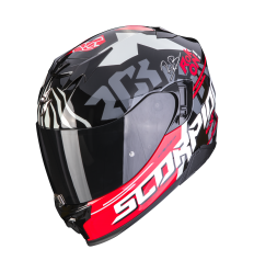 Casco Scorpion Exo-520 Evo Air Rok Bagoros Negro Rojo |172-191-24|