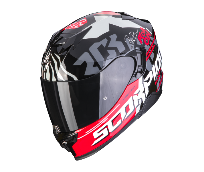 Casco Scorpion Exo-520 Evo Air Rok Bagoros Negro Rojo |172-191-24|