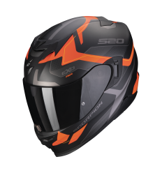 Casco Scorpion Exo-520 Evo Air Elan Negro Mate Naranja |172-409-168|