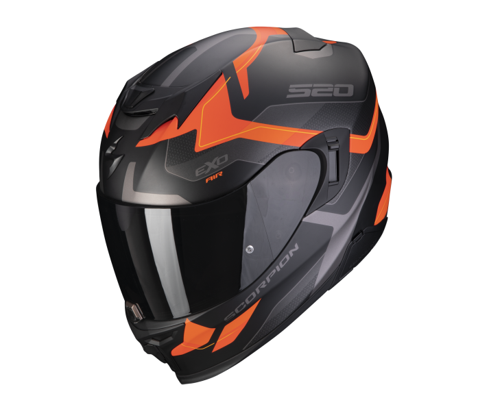 Casco Scorpion Exo-520 Evo Air Elan Negro Mate Naranja |172-409-168|