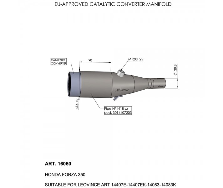 Catalytic Converter LEO VINCE /18120563/