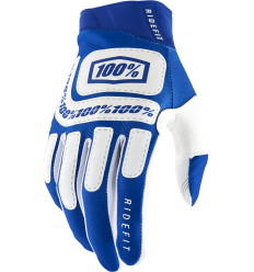 Guantes 100% Ridefit Bonita Blanco Azul |33307517|