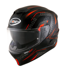 Casco Suomy Integral Stellar Shade Negro Rojo