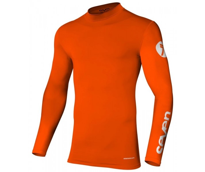 Camiseta Seven Zero Compressions Naranja Fluor |800767600|