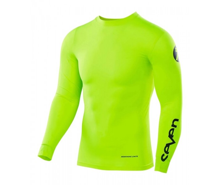 Camiseta Seven Zero Compressions Amarillo Fluor |800767601|