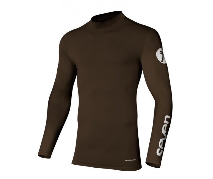 Camiseta Seven Zero Compressions Marrón |800767602|