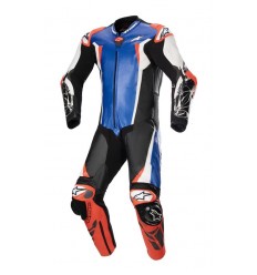 Mono Alpinestars Racing Absolute V2 1 Pc Leather Azul Negro Blanco Rdfl