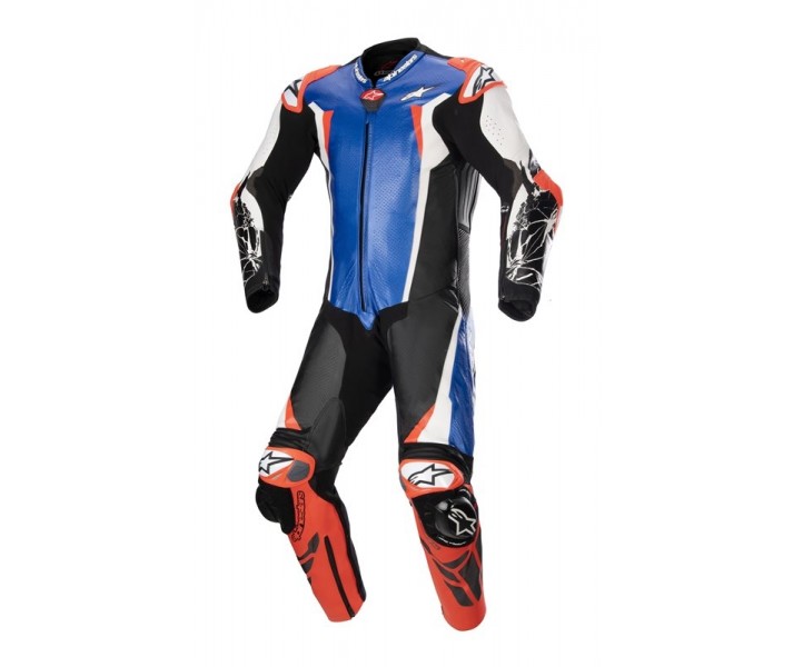 Mono Alpinestars Racing Absolute V2 1 Pc Leather Azul Negro Blanco Rdfl