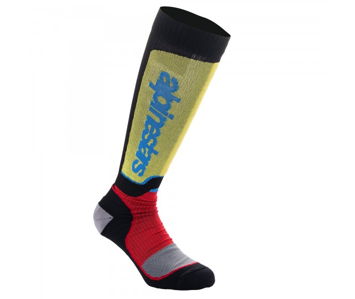 Calcetines Alpinestars Mx Plus Negro Rojo Azul Claro |4702324-1212|