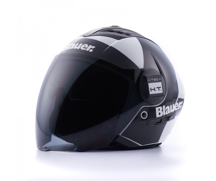 Casco Blauer Real Grafica A Blanco Negro |CBREALA11|