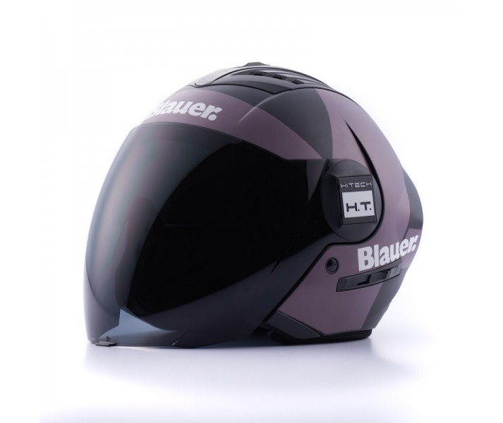 Casco Blauer Real Grafica A Negro Mate Titanio |CBREALA13|