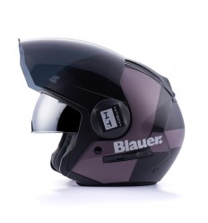 Casco Blauer Real Grafica A Negro Mate Titanio |CBREALA13|