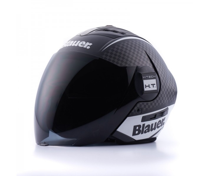 Casco Blauer Real Grafica B Negro Mate Titanio Blanco |CBREALB12|