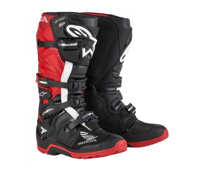 Botas Alpinestars Honda Tech 7 Enduro Drystar Negro Brillo Rojo |2012723-1303|