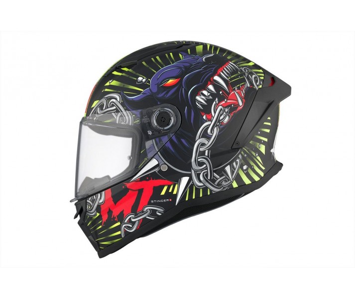 Casco MT Stinger 2 Akin Negro Mate Verde |1334A66033|