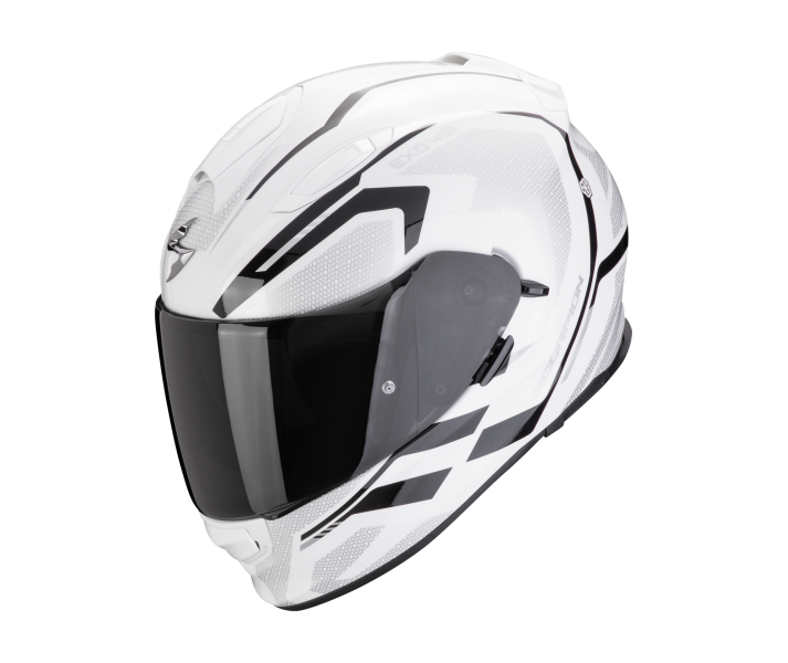 Casco Scorpion Exo 491 Kripta Blanco Negro |48-450-63|