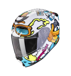 Casco Scorpion Infantil Exo-Jnr Fun Blanco Azul |120-437-74|