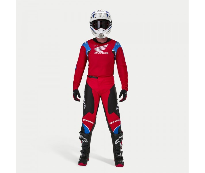 Traje Alpinestars Honda Racer Iconic Brillo Rojo Negro Blanco