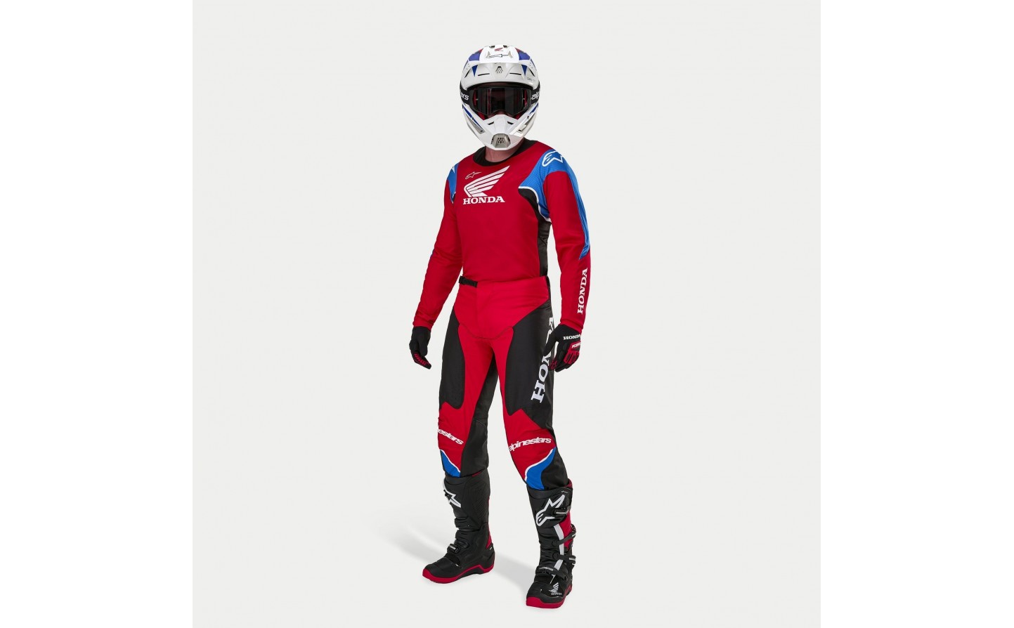 Braga Alpinestars Blurred Neck Tube negra blanca roja - Motos Cano Sport