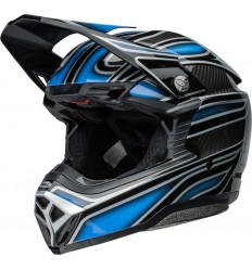 Casco Bell Moto-10 Spherical Webb Marmont North Carolina Azul Brillo