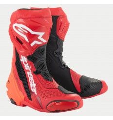 Botas Alpinestars Supertech R Vented Rojo Brillo Rojo Fluor |2220121-3029|