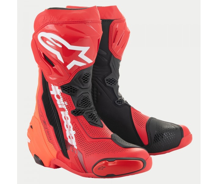 Botas Alpinestars Supertech R Vented Rojo Brillo Rojo Fluor |2220121-3029|