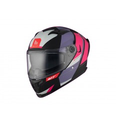 Casco MT Helmets Braker SV Chento Negro Rosa Mate |1346A561933|