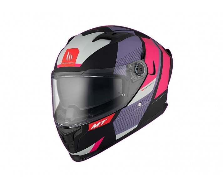 Casco MT Helmets Braker SV Chento Negro Rosa Mate |1346A561933|