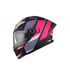 Casco MT Helmets Braker SV Chento Negro Rosa Mate |1346A561933|