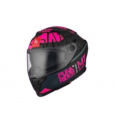 Casco MT Helmets Braker SV Punk Rider Rosa Negro Mate |1346A711833|