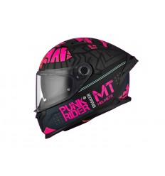 Casco MT Helmets Braker SV Punk Rider Rosa Negro Mate |1346A711833|