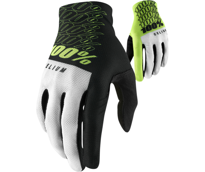 Guantes 100% Celium Negro Blanco Amarillo Fluor |33600080|