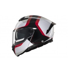 Casco MT Atom 2 Sv Emalla B0 Blanco Negro Rojo Mate |1335B23102|