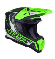 Casco Just1 J-22 Carbono Verde Fluor Negro |6060010145005|