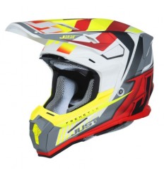 Casco Just1 J-22 F Frenetik Amarillo Fluor Rojo Blanco |6060020271003|