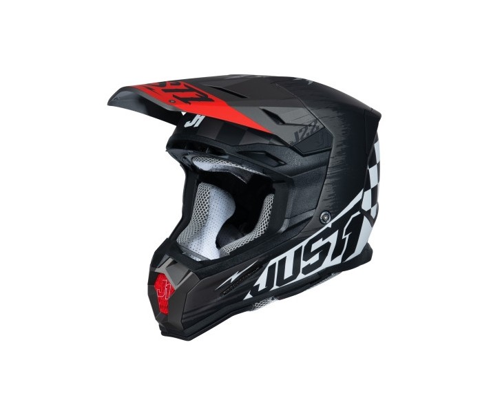 Casco Just1 J-22 F Flagman Rojo Titanio Negro |6060020201005|