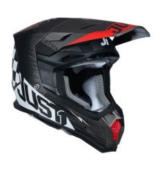 Casco Just1 J-22 F Flagman Rojo Titanio Negro |6060020201005|