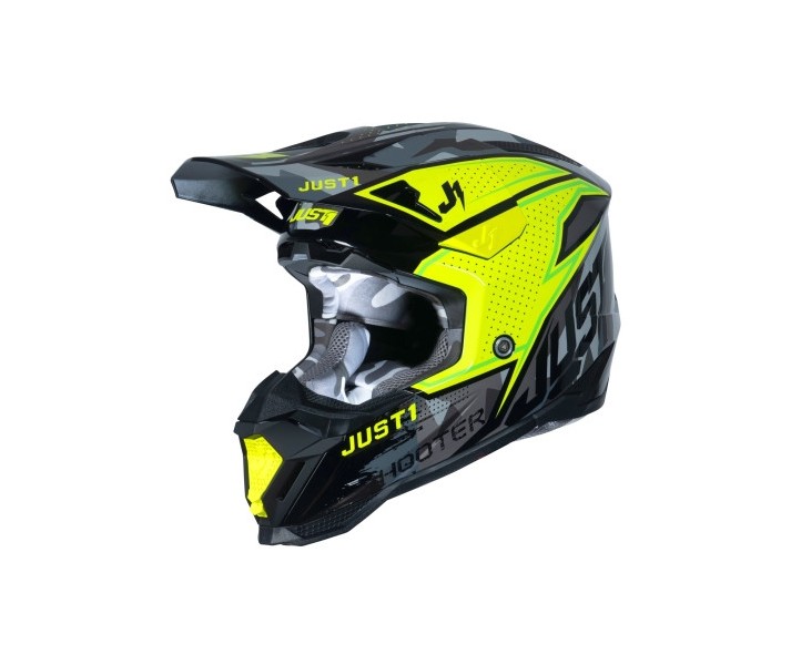 Casco Just1 J40 Shooter Camo Amarillo Fluor Negro |6060170145001|