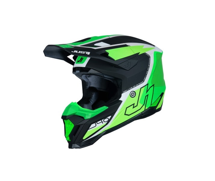 Casco Just1 J40 Flash Blanco Verde Negro |6060170291002|