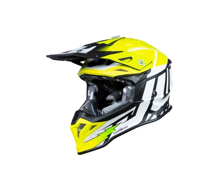 Casco Just1 J-39 Poseidon Negro Amarillo Fluor Blanco |6060040294006|